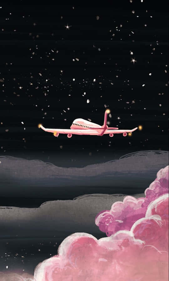 Pink Plane Wallpaper