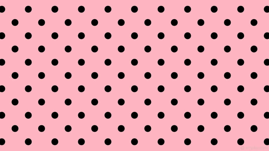 Pink background with black polka dot pattern — Pink Polka Dot Background