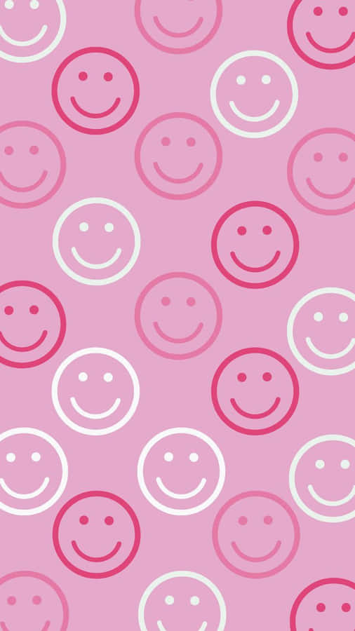 Pink Smiley Face Wallpaper