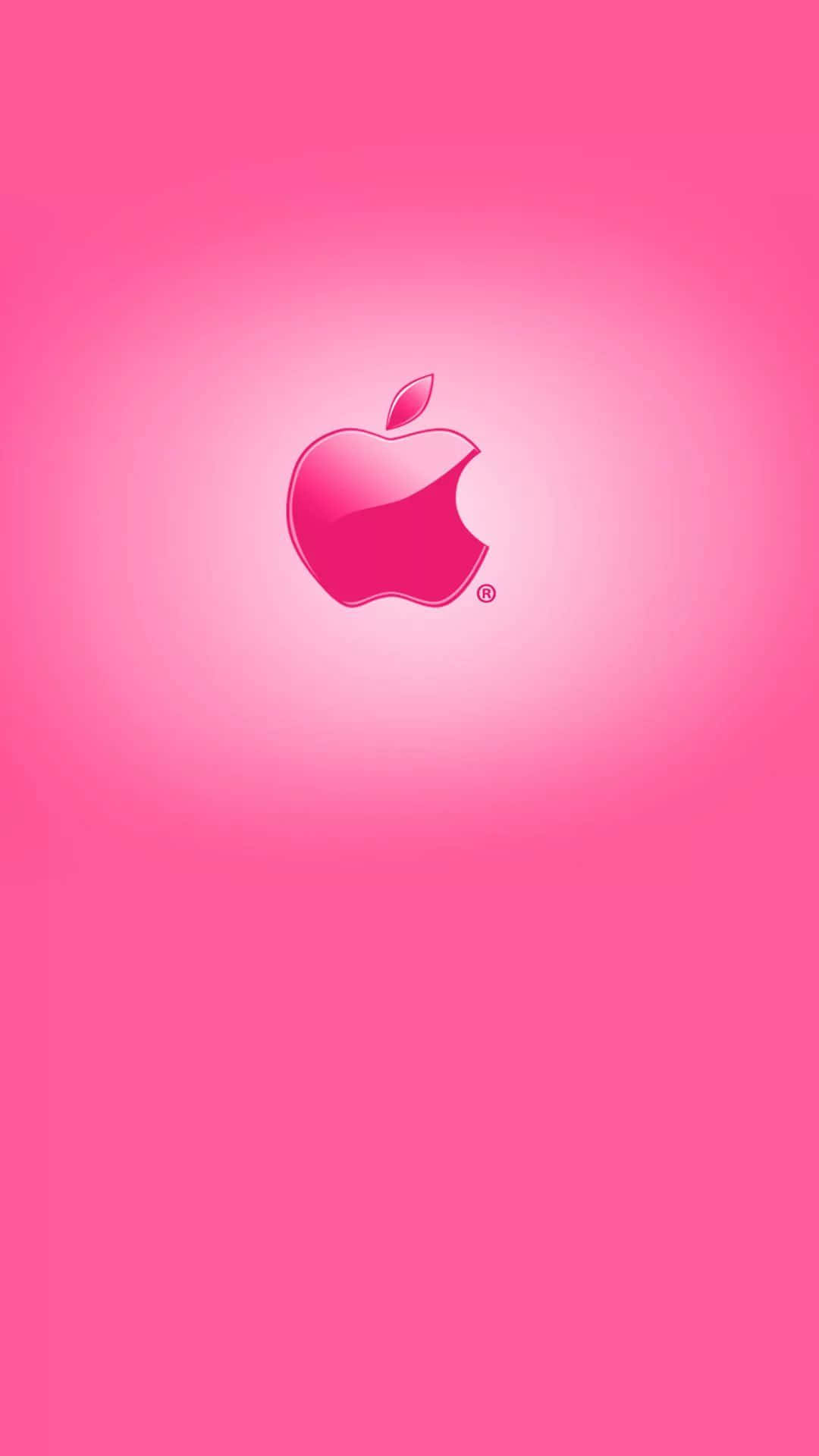 Blank rosa Apple-logotyp på gradient rosa bakgrund — Rosa Solid bakgrund Bakgrunder