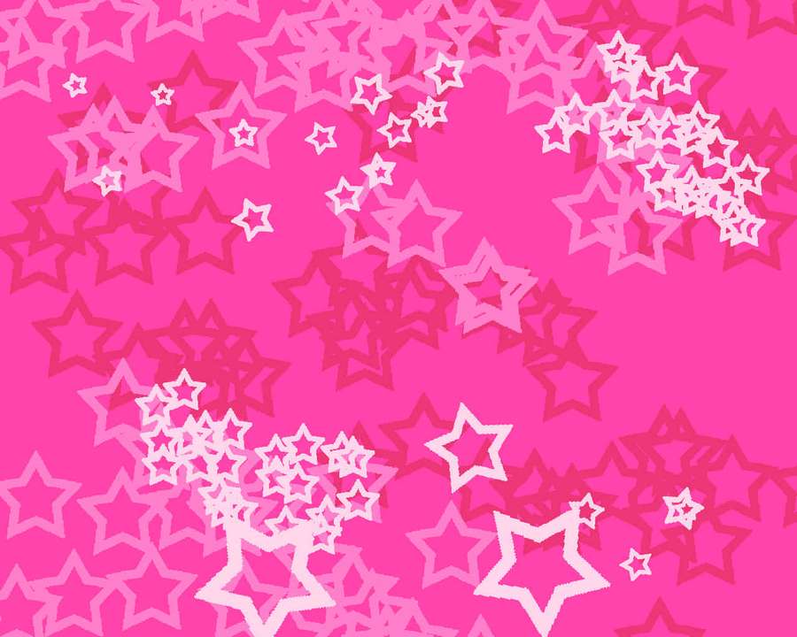 Pink background with overlapping star shapes in different sizes and opacities. — Pink Star Background