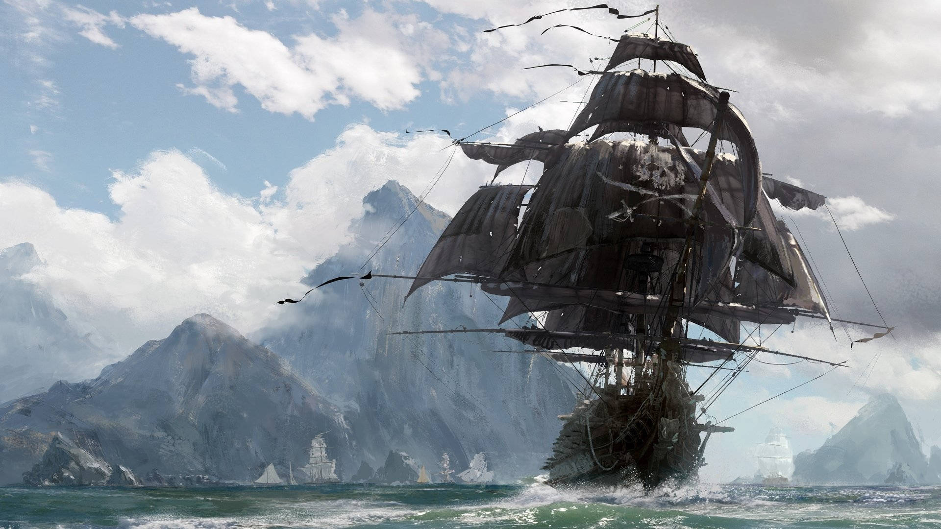 Pirate Ship Background Wallpaper