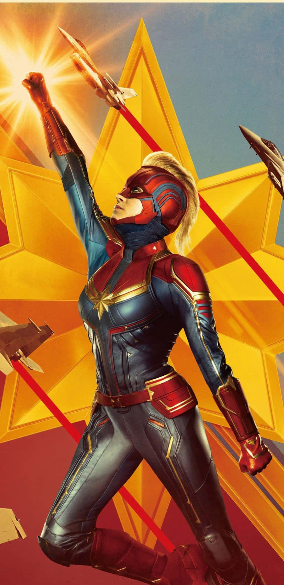 Pixel 3xl Captain Marvel Background Wallpaper