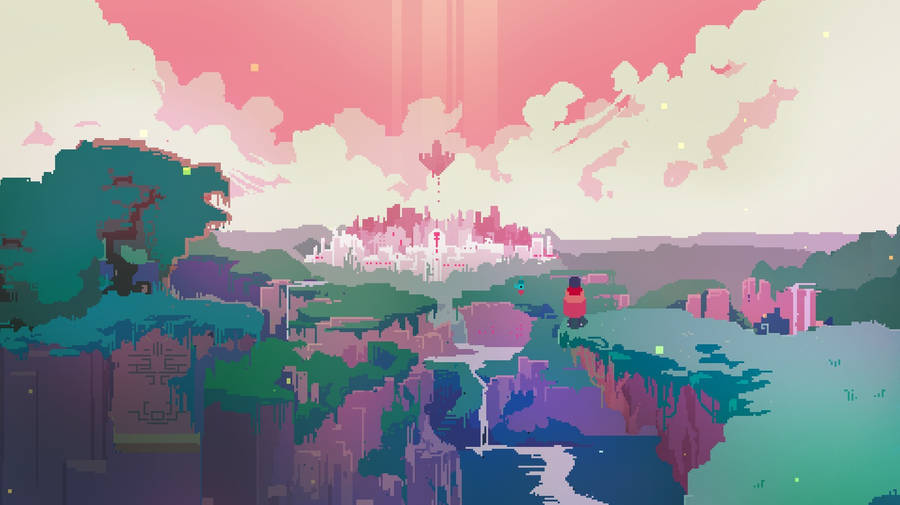 Pixel Nature Background Wallpaper