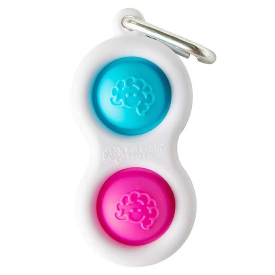 Fidget-Spielzeug mit Gehirnknöpfen und Karabiner für Kinder — Popit Bilder