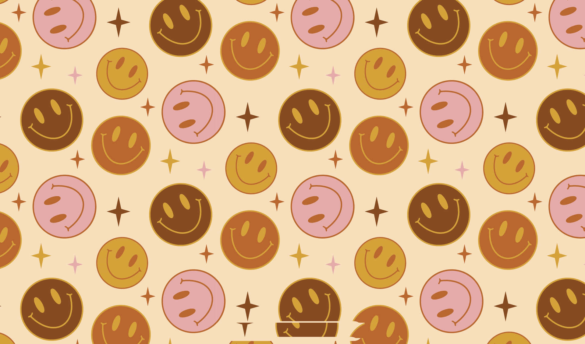 Preppy Smiley Face Background Wallpaper