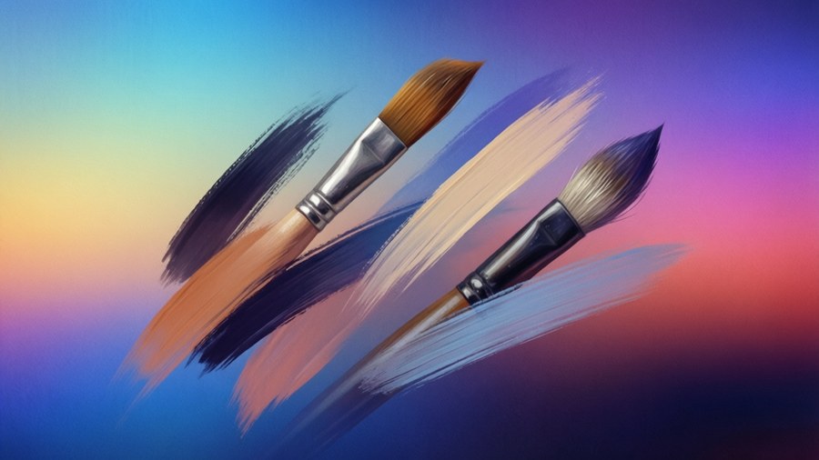 Procreate abstract composition with overlapping brush strokes and gradient. — Procreate Wallpaper