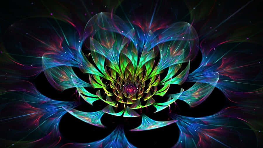 Psychedelic Flowers Wallpaper