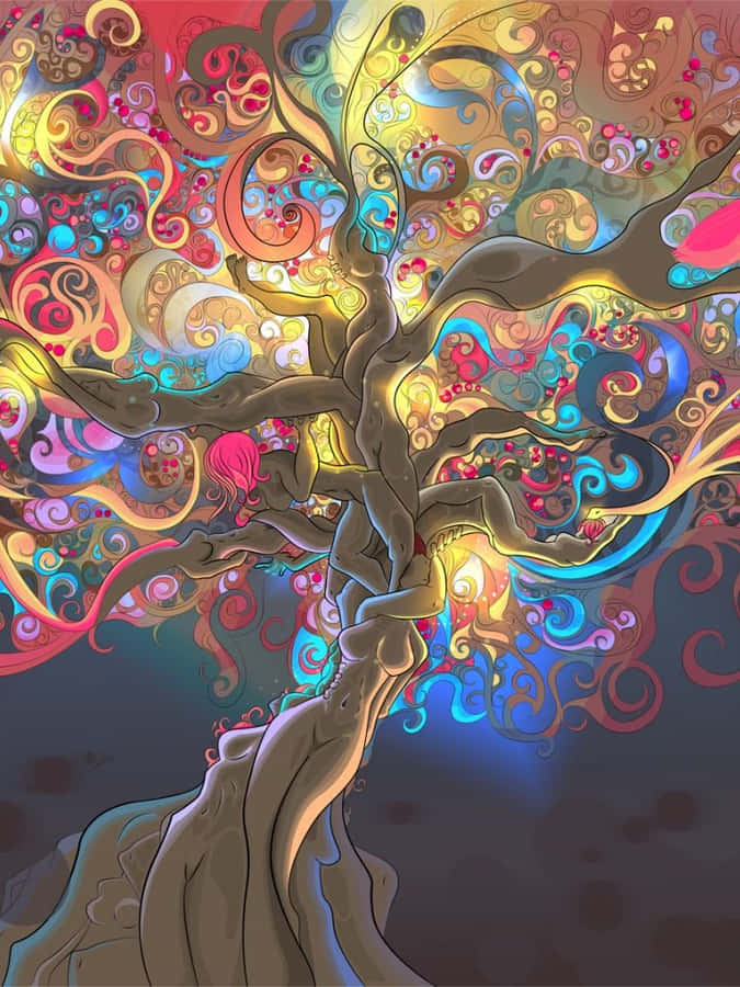 Psykedelisk Grunge Bakgrunnsbildet