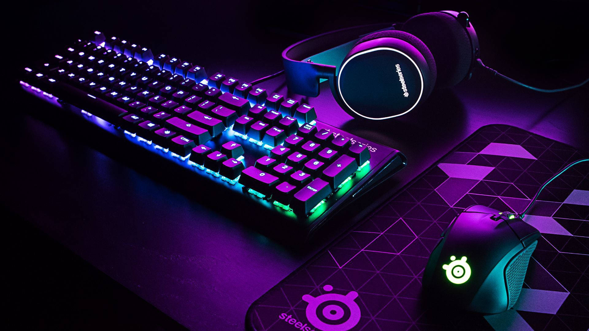 Purple Gaming Background Wallpaper