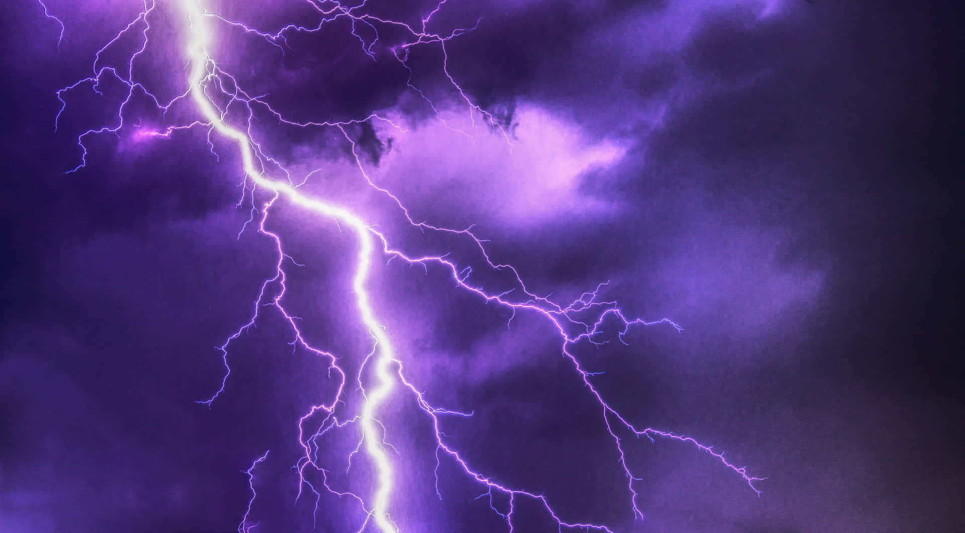 Purple Lightning Background Wallpaper
