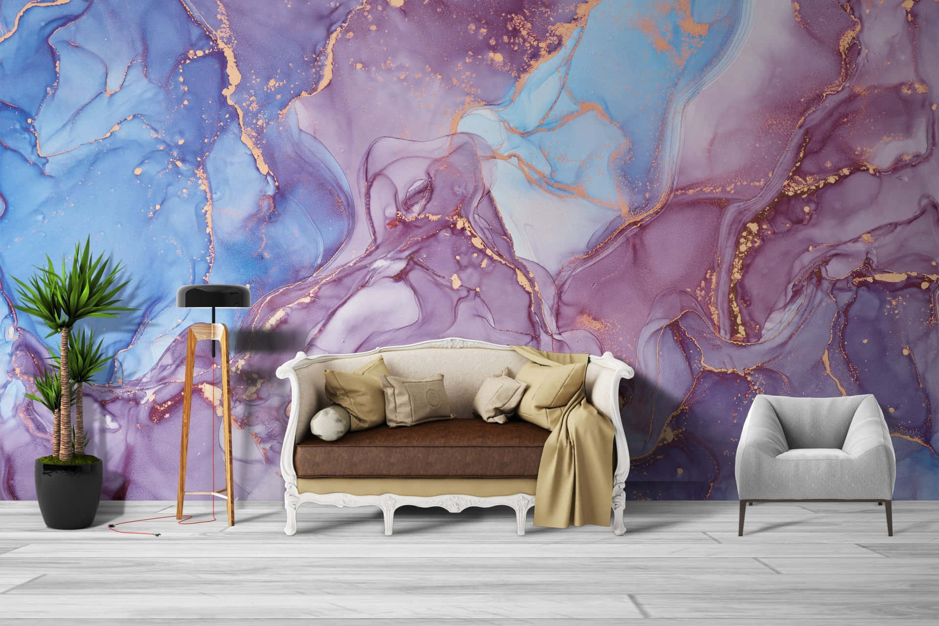 Purple Marble Background Wallpaper