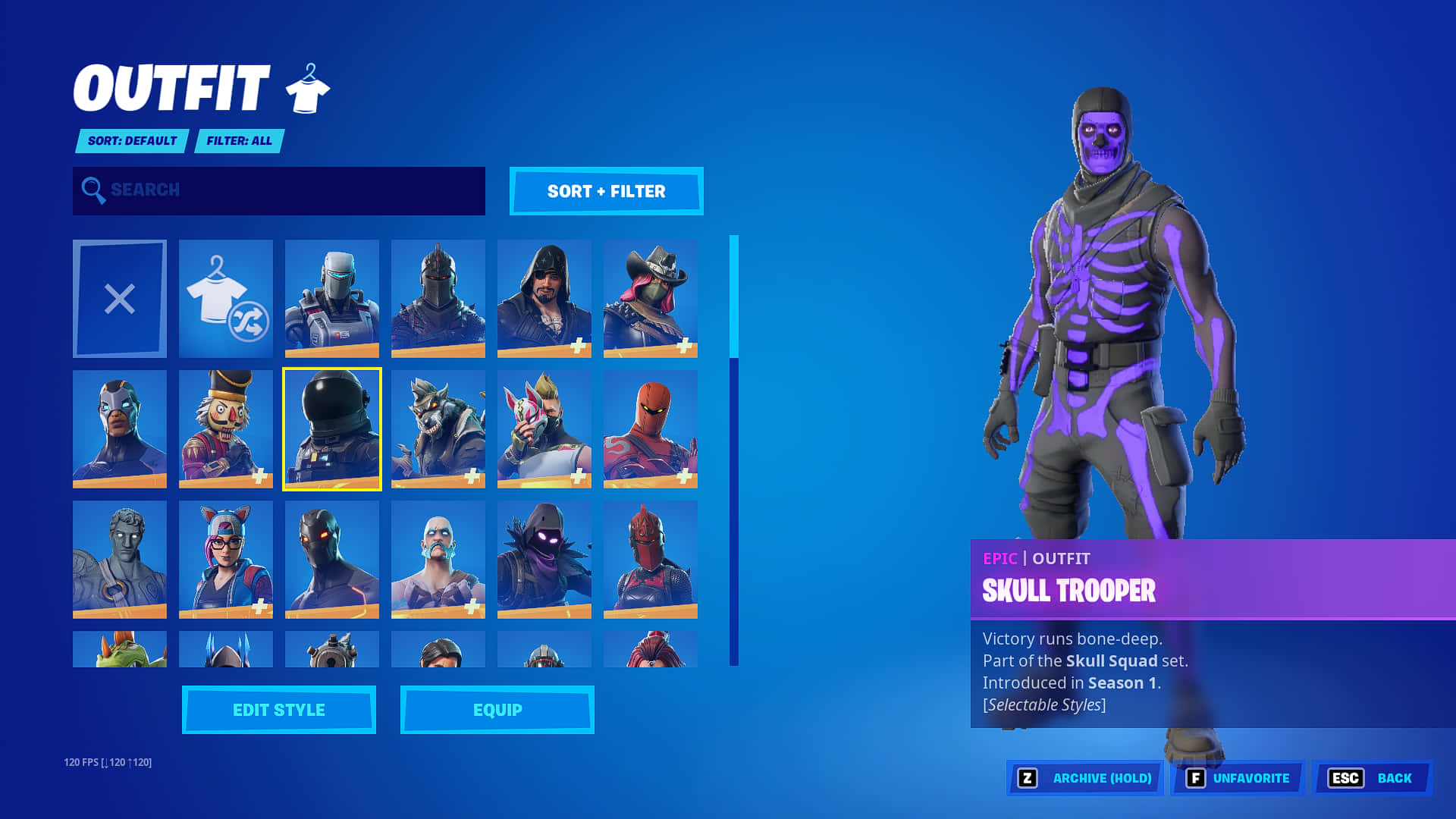 Purple Skull Trooper Fondo de pantalla