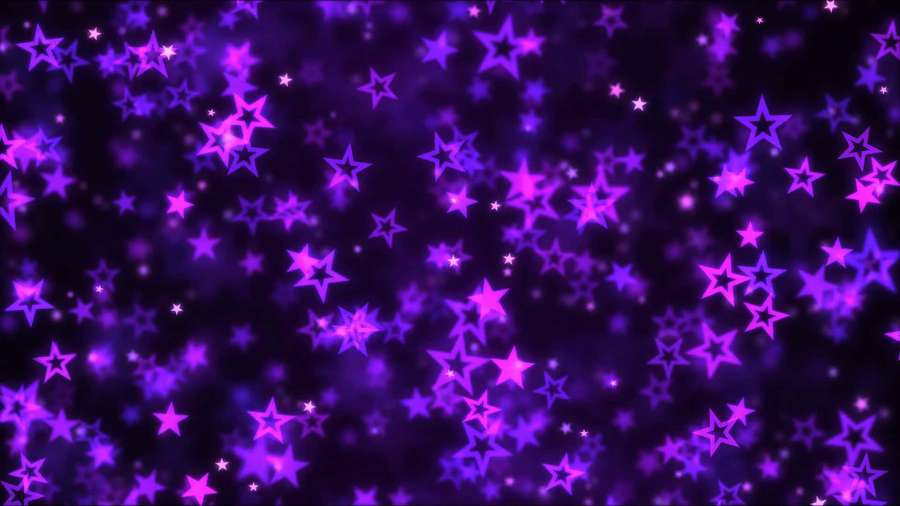 Glowing purple and pink stars shimmering in a dark cosmic scene. — Purple Star Background