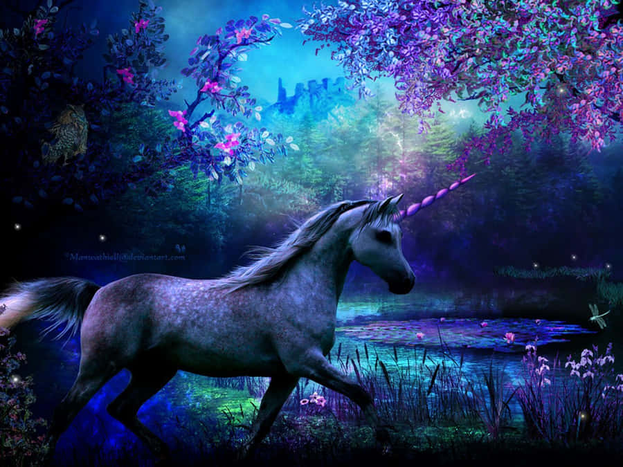 Purple Unicorn Pictures Wallpaper