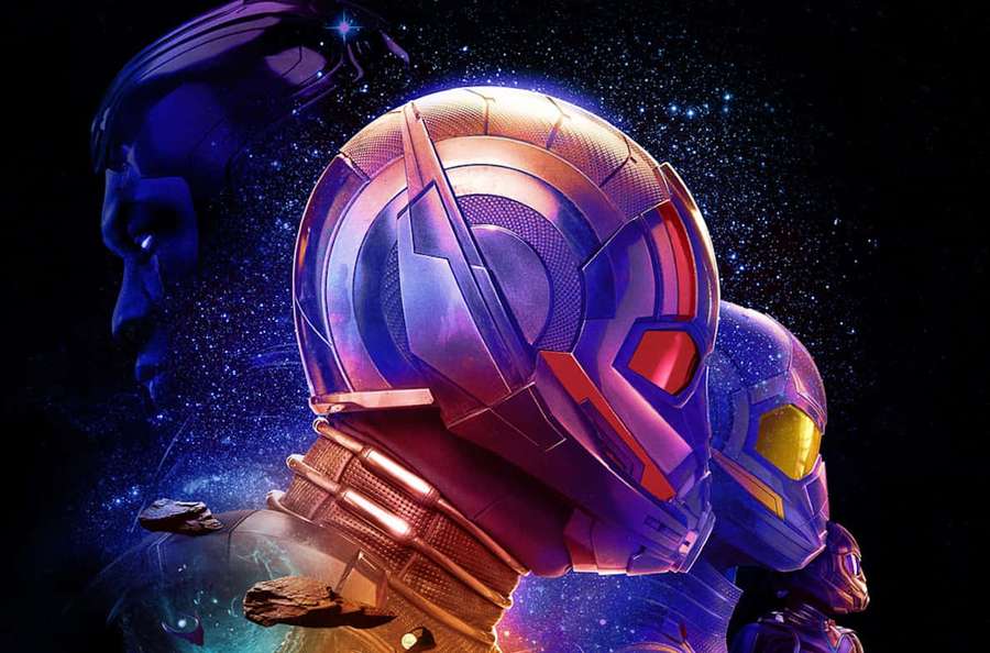 Hehkuva supersankarikypärä avaruudessa tähtien ja leijuvien kivien kanssa. — Quantum Realm Taustakuvat