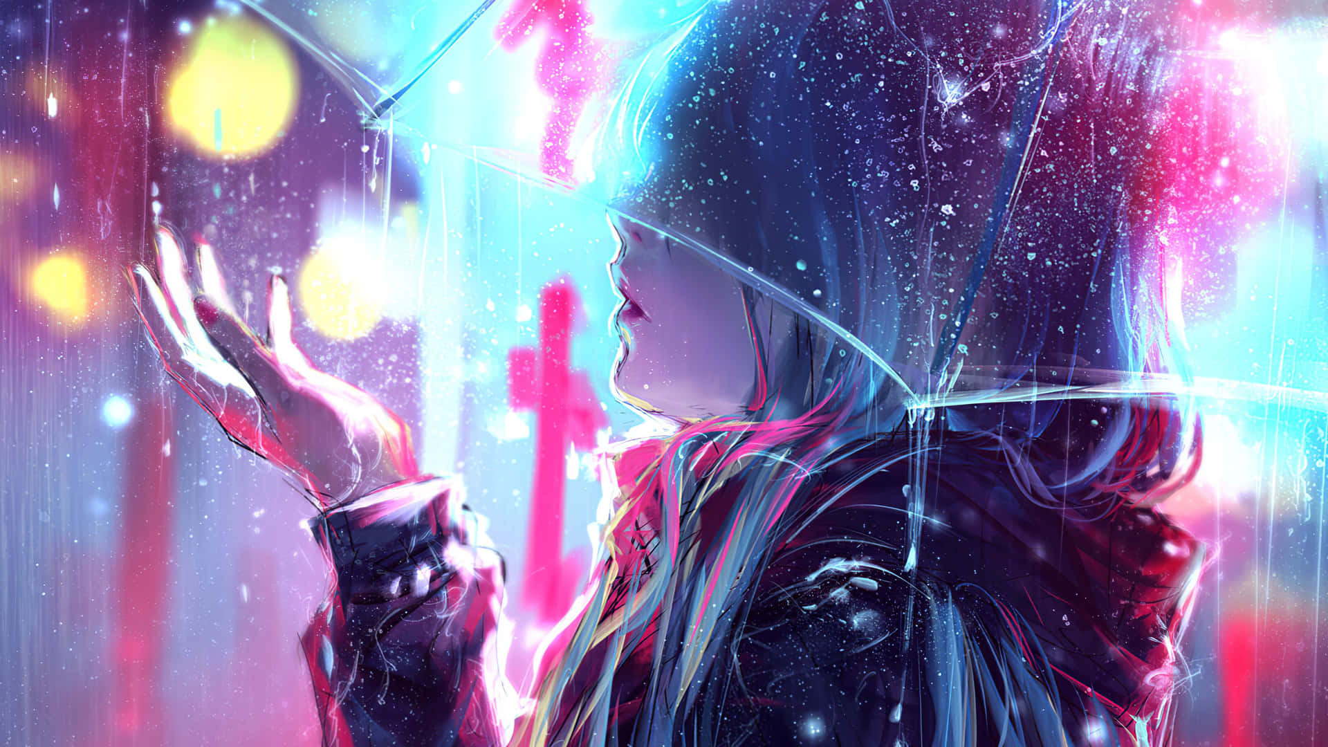 Rain Anime Background Wallpaper