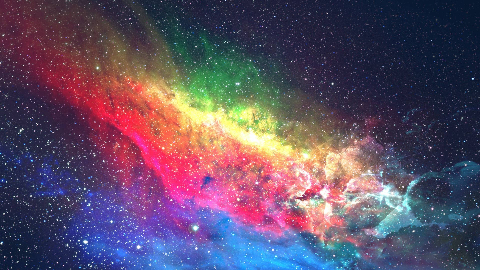 Rainbow Galaxy Background Wallpaper