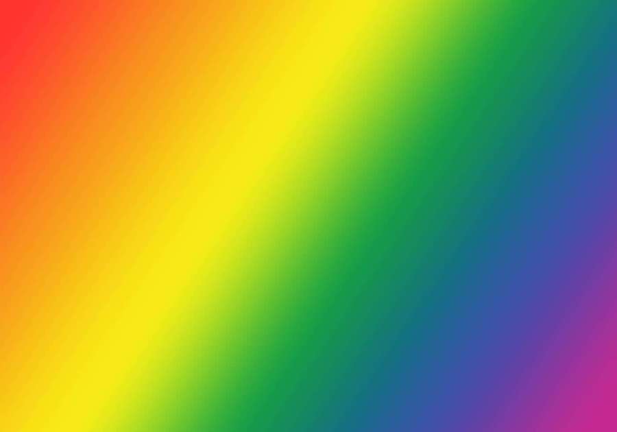 Vibrant diagonal rainbow gradient background with smooth color transitions.