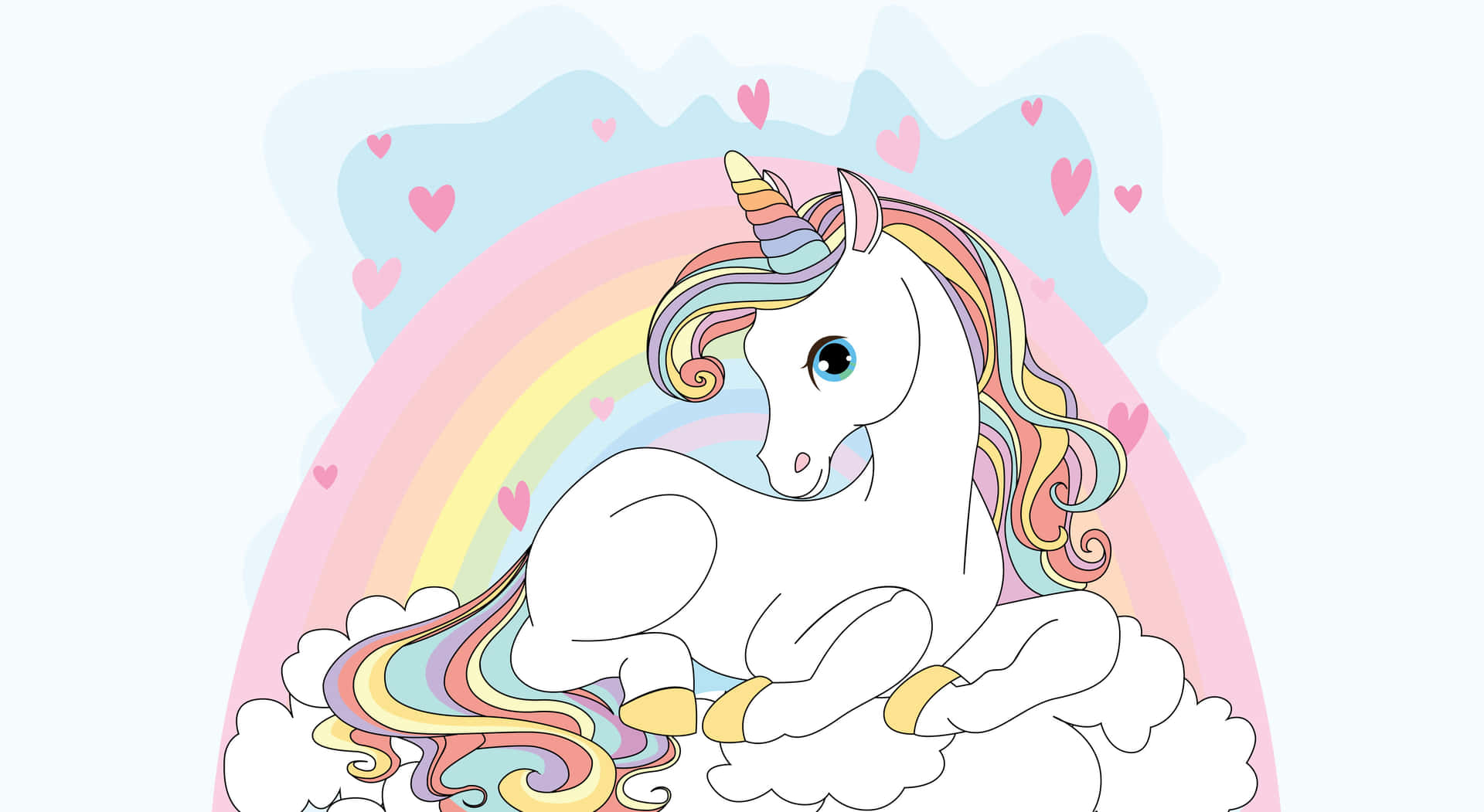 cute unicorns and rainbows