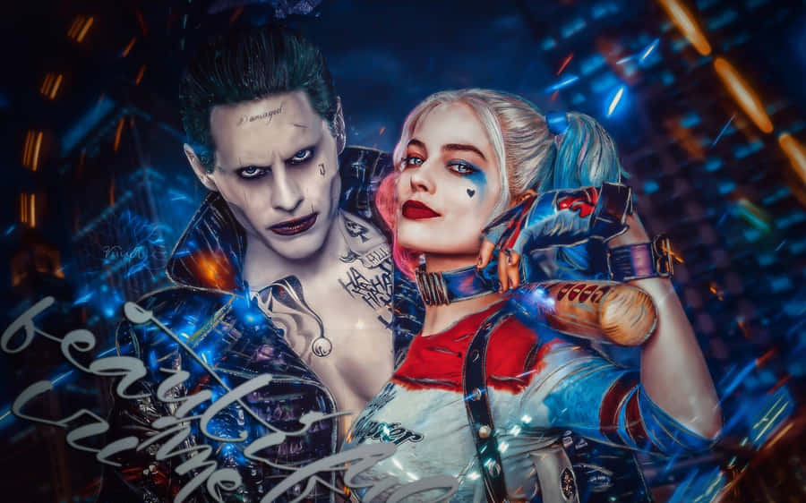 Rakkaus Jokeri Ja Harley Quinn Suicide Squad Taustakuva