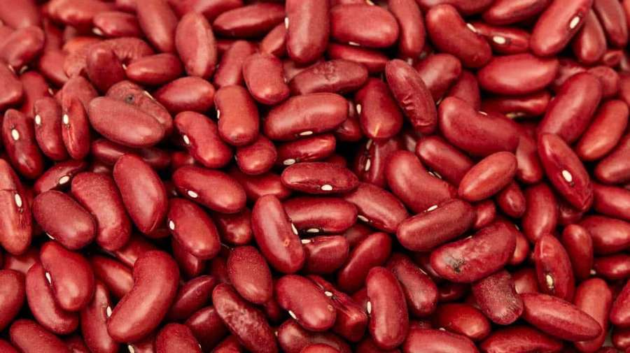 A pile of red kidney beans with white spots — Red Beans Wallpaper