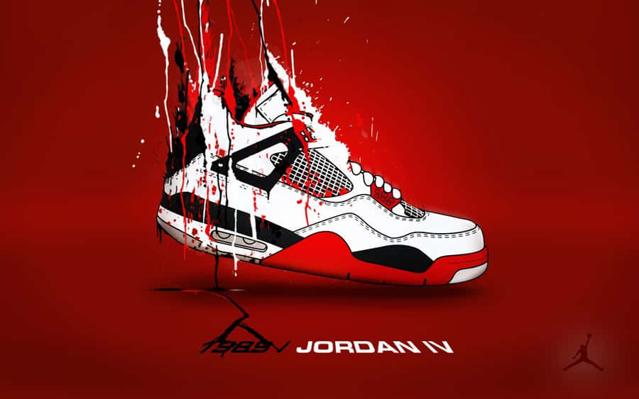 Red Jordan Shoes Wallpaper