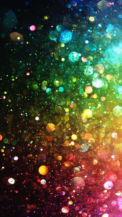 Regnbåge Glitter Wallpaper