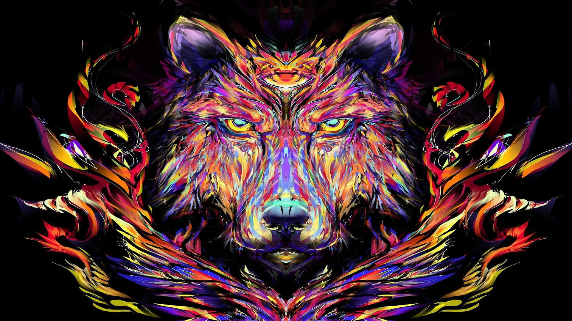 Regnbue Ulv Bakgrunnsbildet