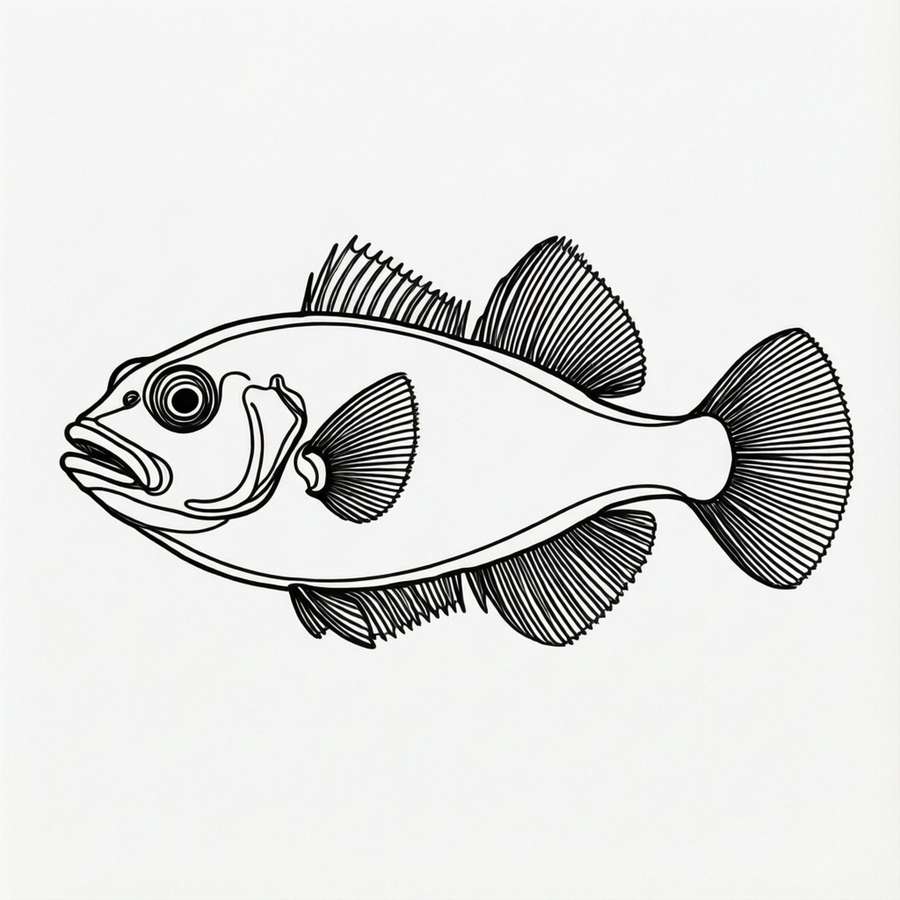 Line Art Remora — Remora Bakgrunner