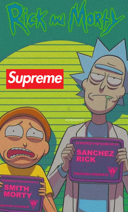 Rick And Morty Supreme Wallpaper