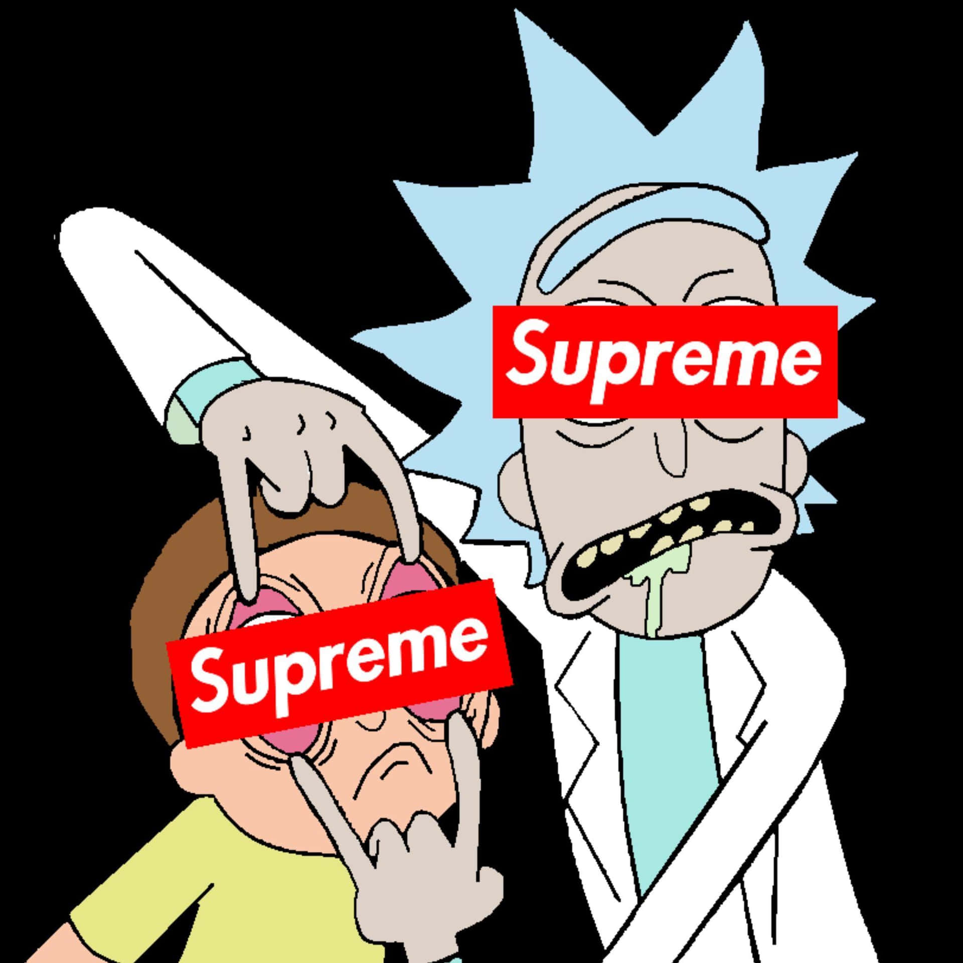 Rick Og Morty Supreme Wallpaper