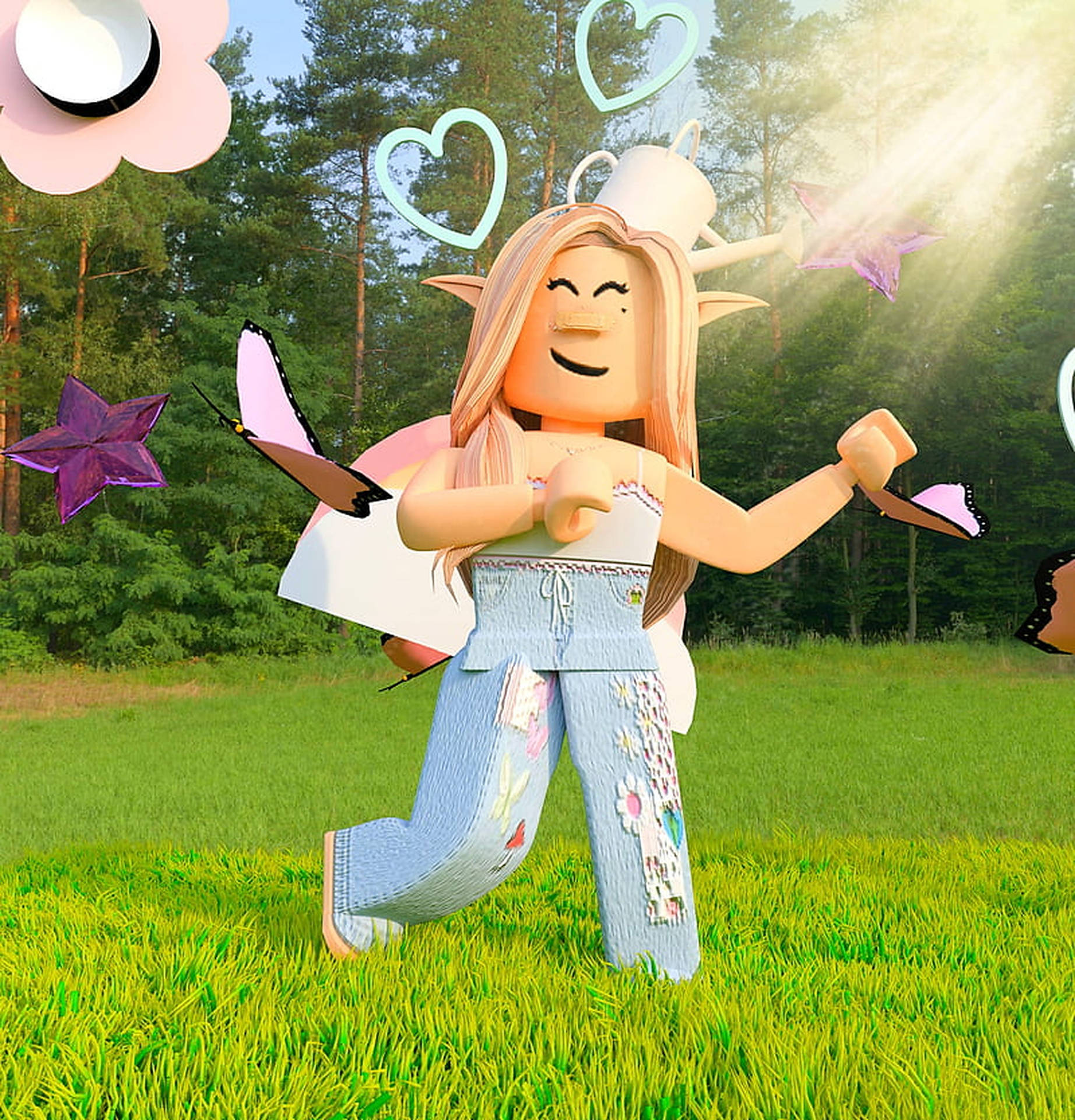 Download Galaxy Girl - Roblox - Galaxy Girl Hair Roblox PNG Image with No  Background 