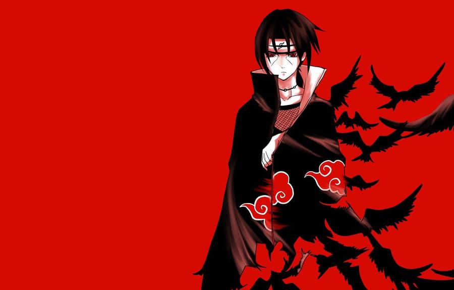 Rød Og Sort Anime Wallpaper