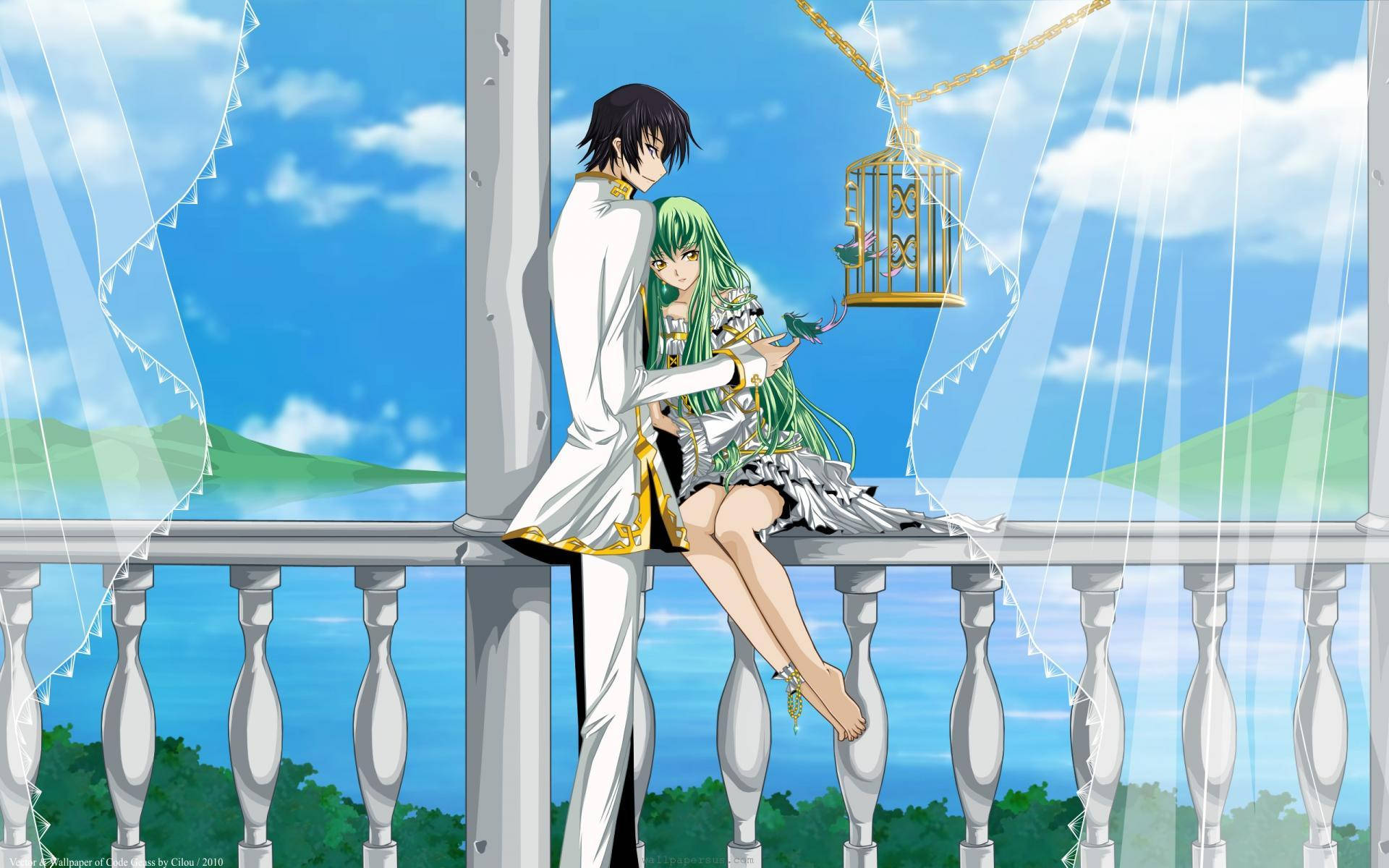 Romantic Anime Background Wallpaper