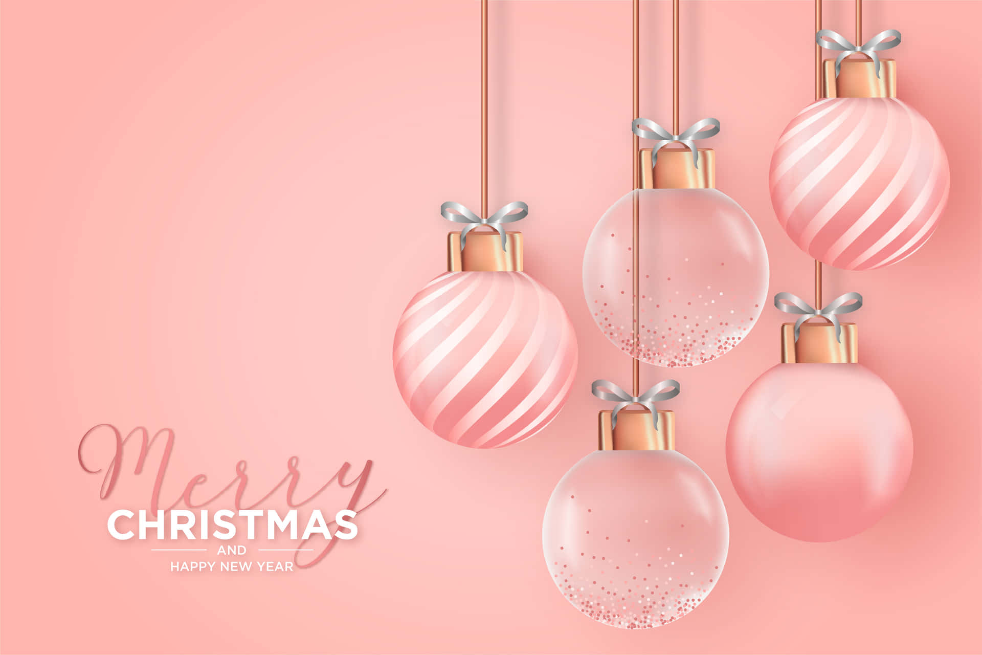 Rose Gold Christmas Pictures Wallpaper