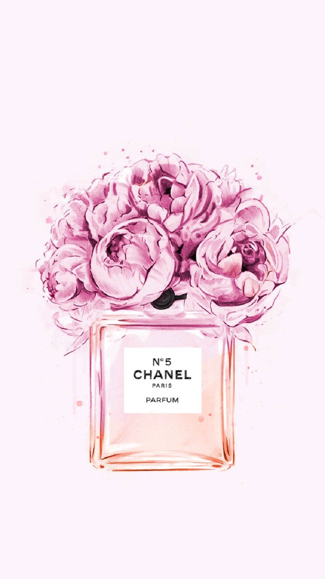 Roze Chanel Logo Achtergrond