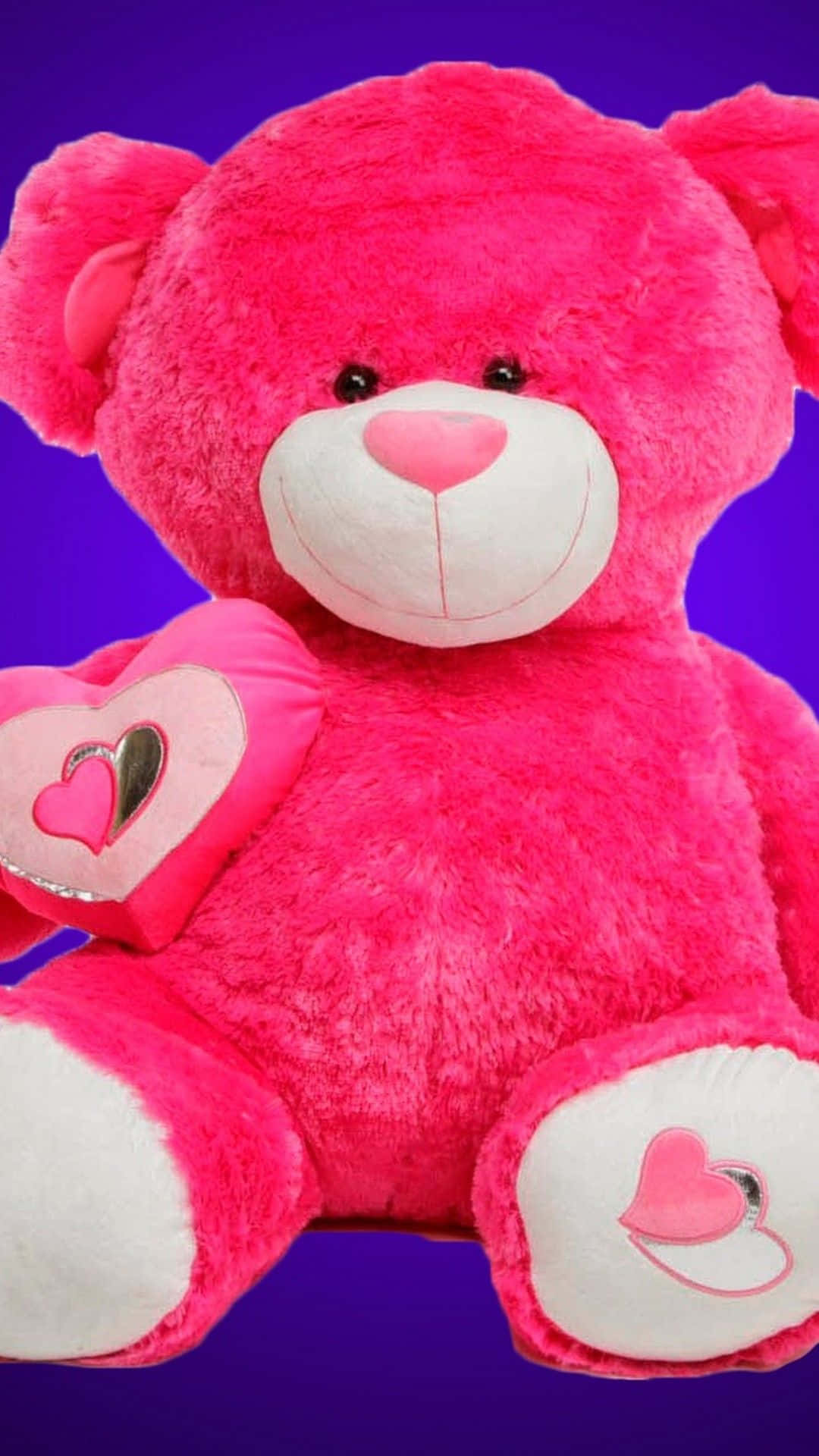 Roze Teddybeer Achtergrond