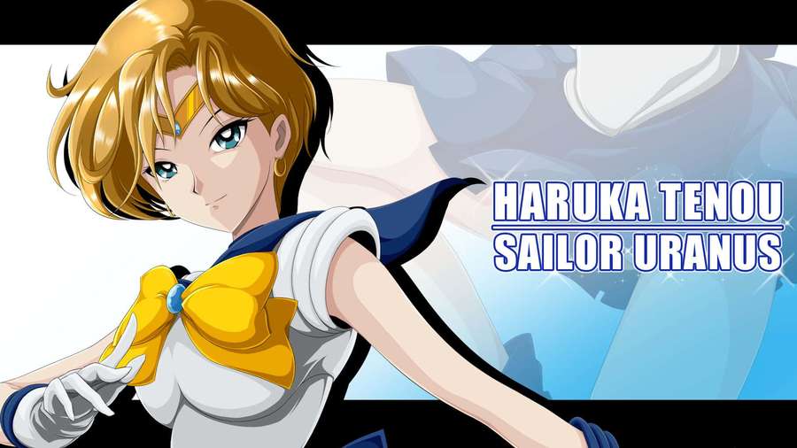 Sailor Uranus in her iconic sailor uniform with golden hair and blue eyes. — Sailor Uranus Wallpaper