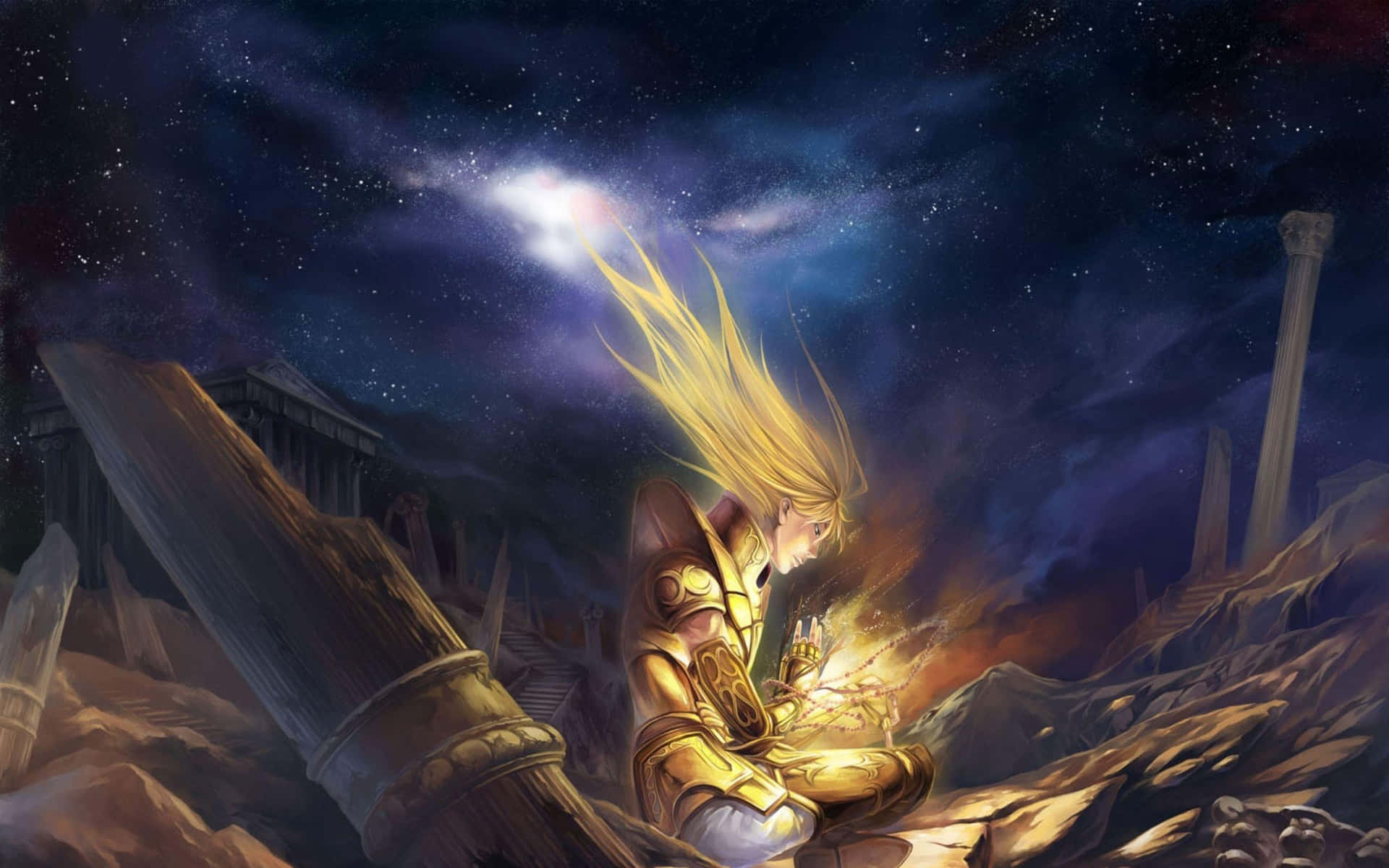 Saint Seiya Virgo Shaka Achtergrond