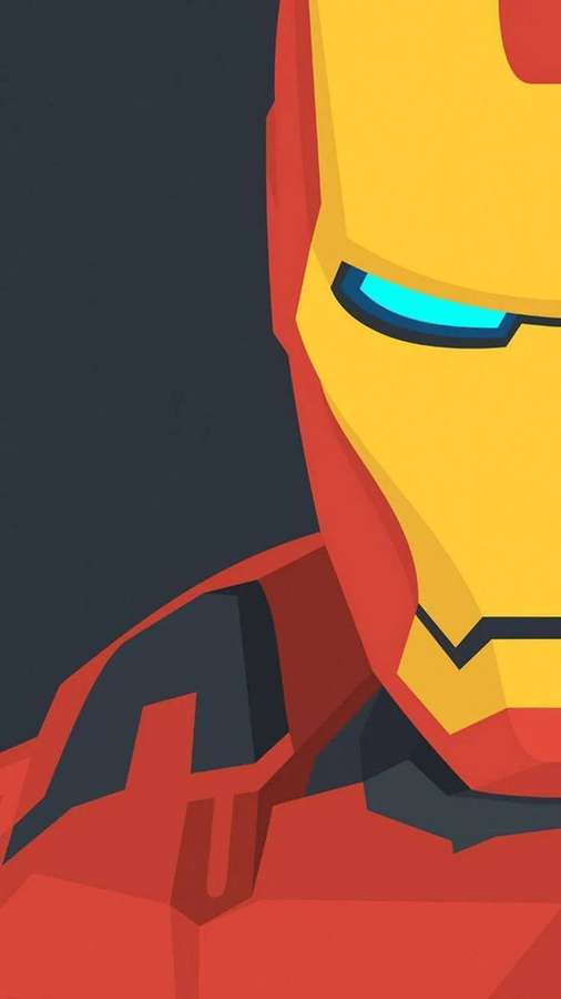 Nahaufnahme von Iron Mans Helm mit leuchtenden Augen im Low-Poly-Stil. — Samsung M31 Bilder