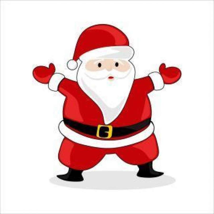 Glad tegneseriejulemand i rød dragt med åbne arme. — Santa Wallpapers
