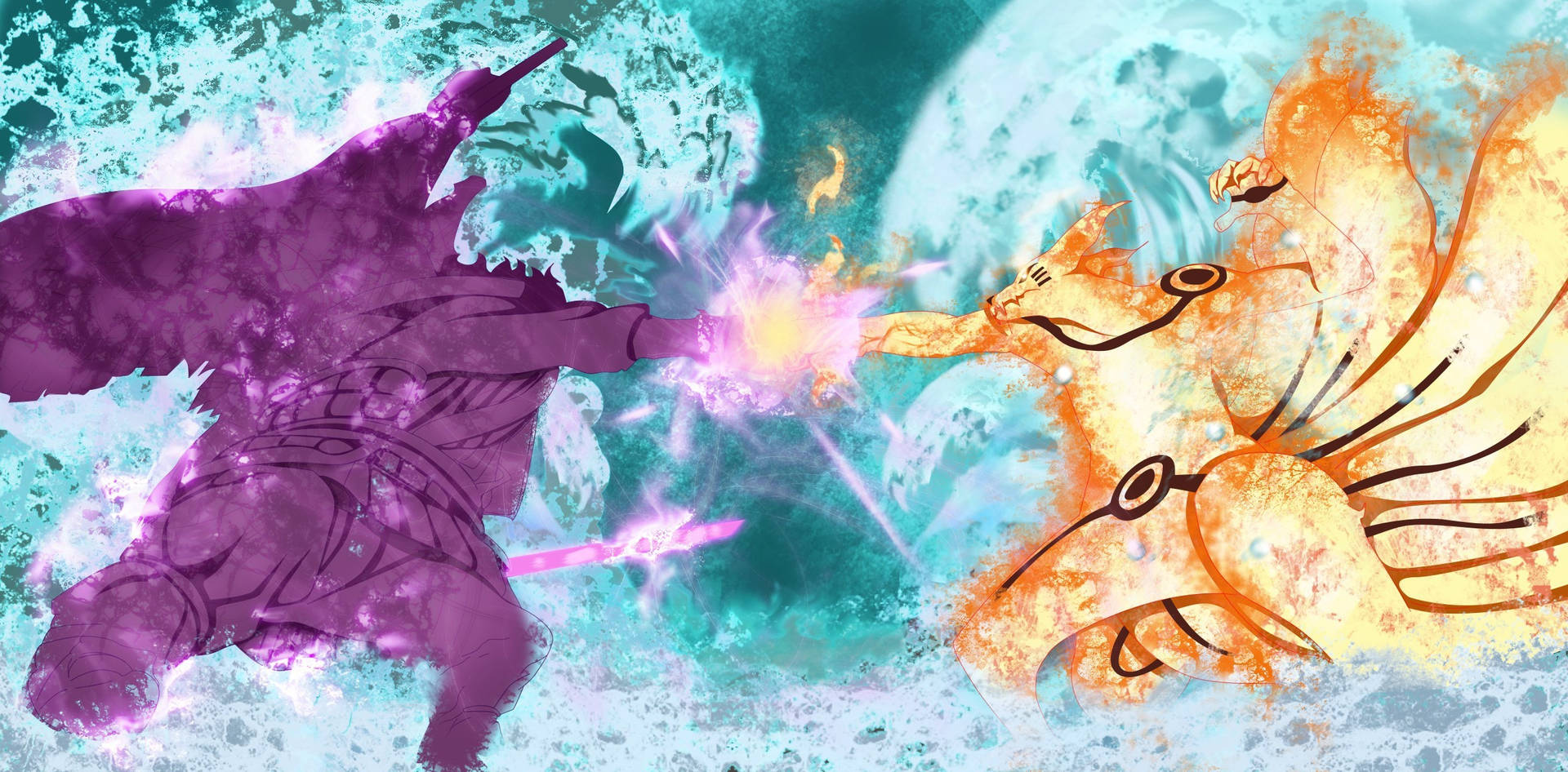 Sasuke Gegen Naruto Wallpaper