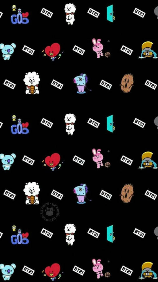 Schattig Bt21 Achtergrond