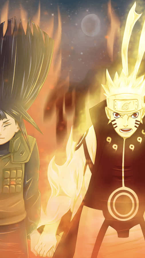 Schattige Naruto En Hinata Achtergrond