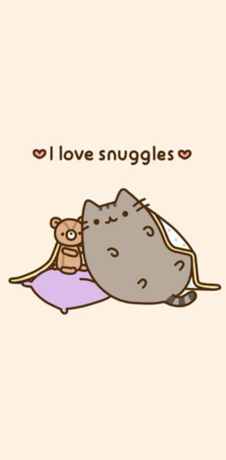 Schattige Pusheen Achtergrond