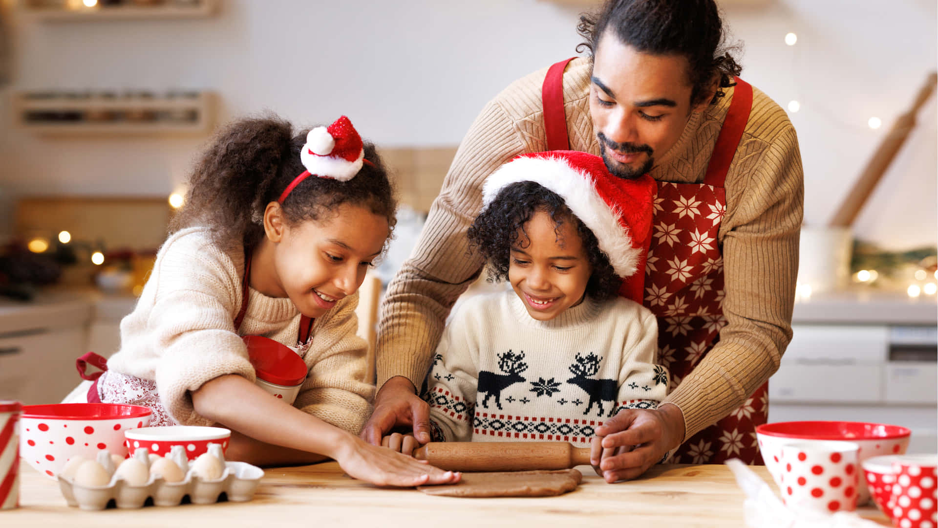 Schwarze Familienweihnachtsbilder