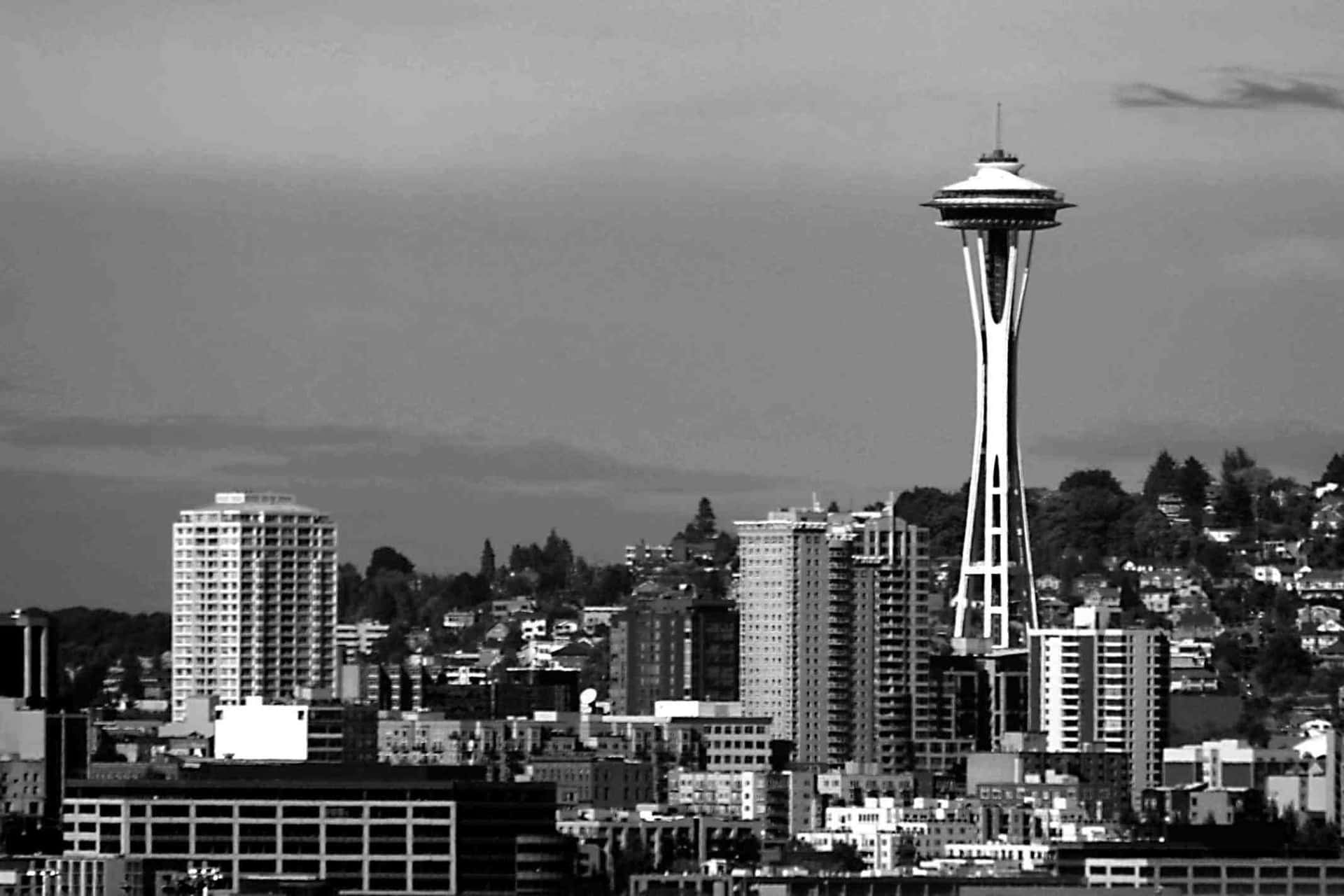 Seattle Black And White Wallpaper