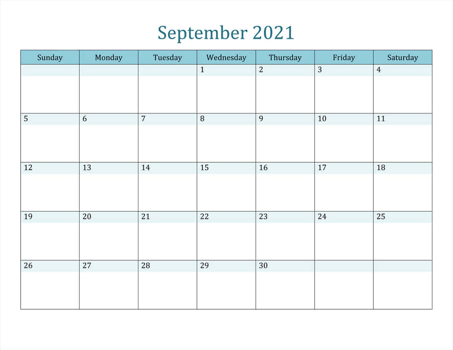 September 2021 Kalender Wallpaper