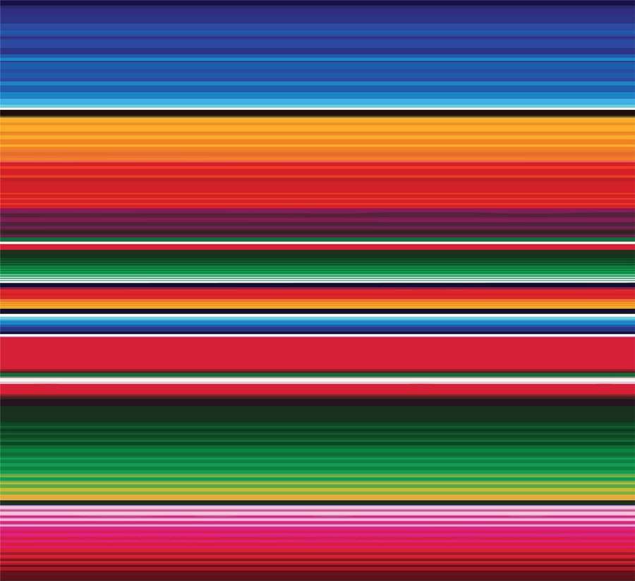 Motivo tradizionale messicano serape colorato con audaci strisce orizzontali. — Serape Sfondi